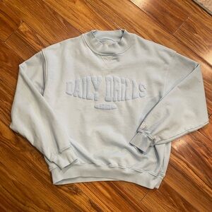 Daily Drills Oversized Vintage Sport Crew in Powder Blue